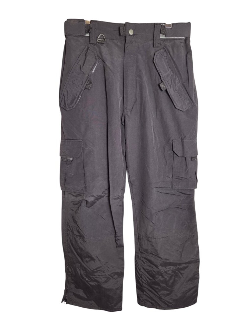 E408 Men's Small Black Snow Pants Cargo Ski Winter Outdoor Pants Winter Gear
